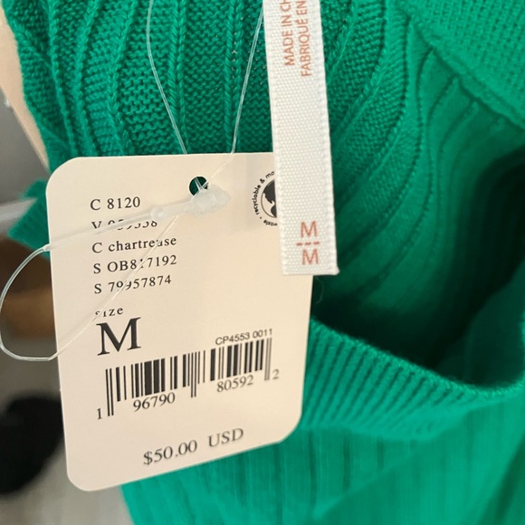 Free people beach NWT size M green skirt with front slit - Picture 4 of 4